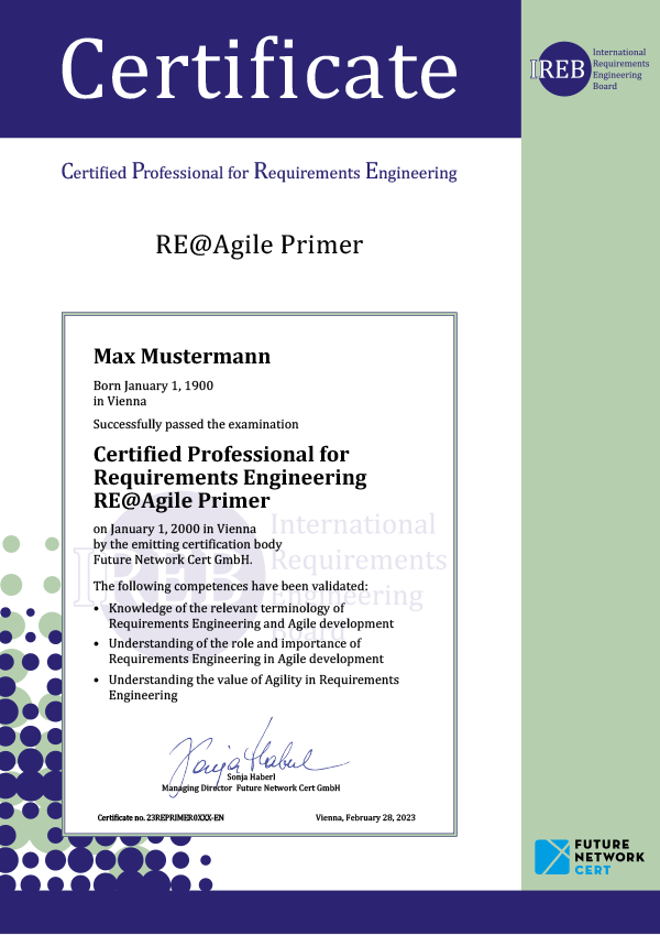 CPRE RE@Agile Primer Certificate